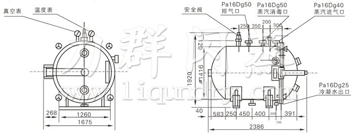 圓形靜態(tài)真空干燥機結構示意圖